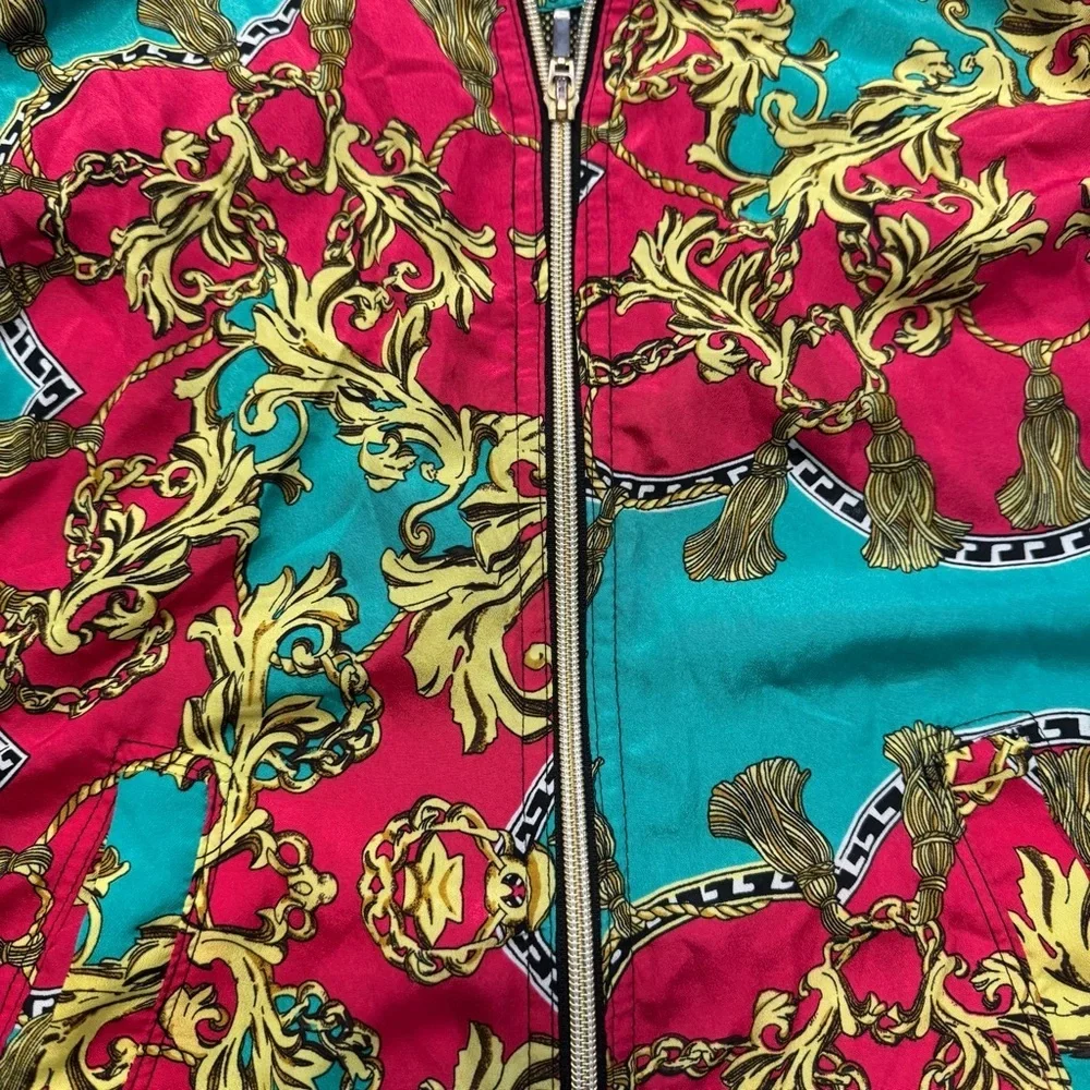 Ac tiv ology 90s Vintage Baroque Full zip Windbreaker Jacket Women’s Sz. S